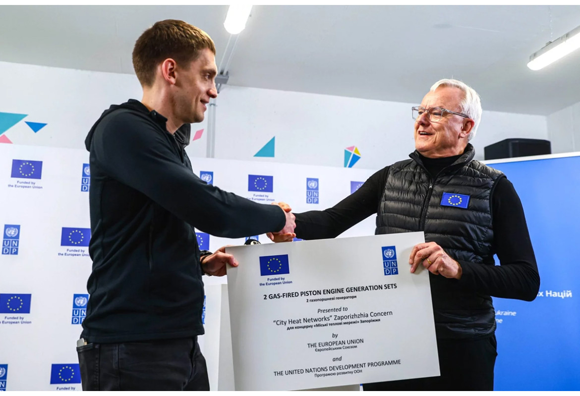 ЄС та ПРООН передали Запоріжжю важливе енергетичне обладнання для покращення постачання тепла та електроенергії