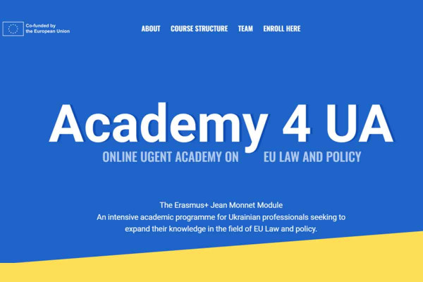 Гентський університет відкриває набір на онлайн-програму Academy4UA з права та політики ЄС для українських викладачів