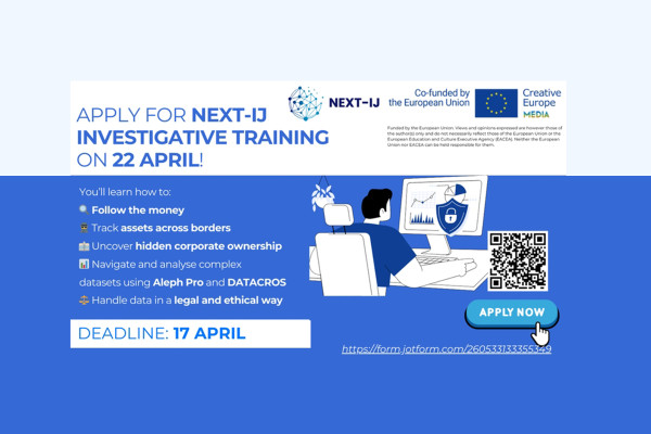 Оголошено прийом заявок на тренінг із транскордонних розслідувань Next-IJ